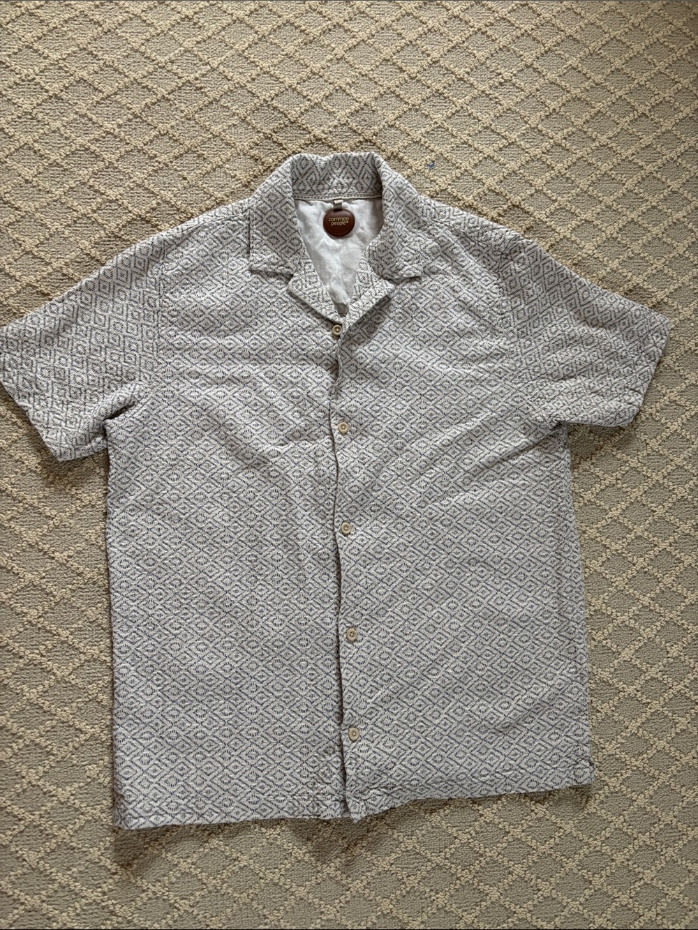 Common People Casual Short-Sleeve Button-Up Shirt